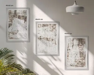 Fotowand met abstracte patronen in wit en bruin