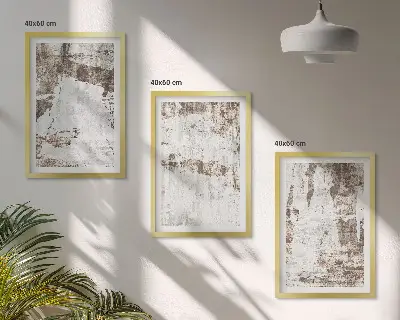 Fotowand met abstracte patronen in wit en bruin