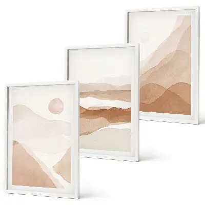 Fotowand met abstracte bruine landschappen