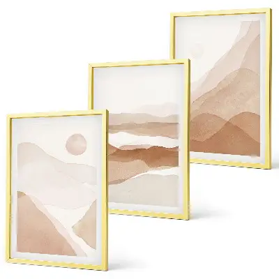 Fotowand met abstracte bruine landschappen