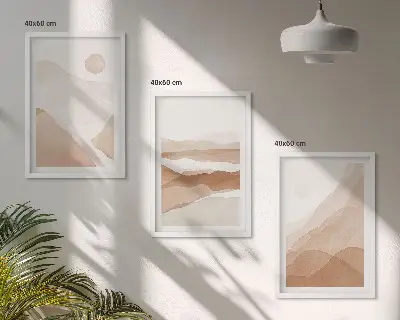 Fotowand met abstracte bruine landschappen