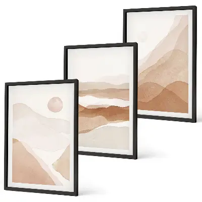 Fotowand met abstracte bruine landschappen