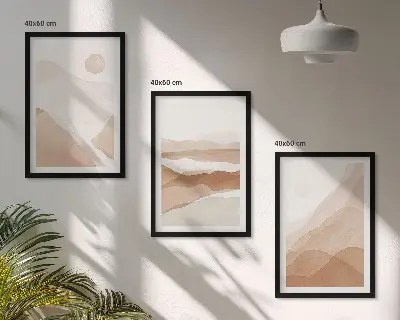 Fotowand met abstracte bruine landschappen