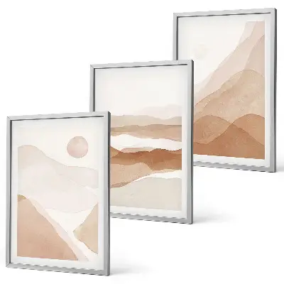 Fotowand met abstracte bruine landschappen