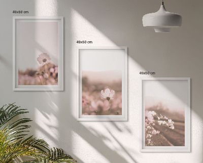 Wanddecoratie set schilderijen Polne kwiaty łąki lato pejzaże