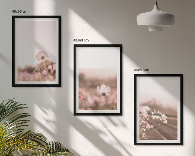 Wanddecoratie set schilderijen Polne kwiaty łąki lato pejzaże
