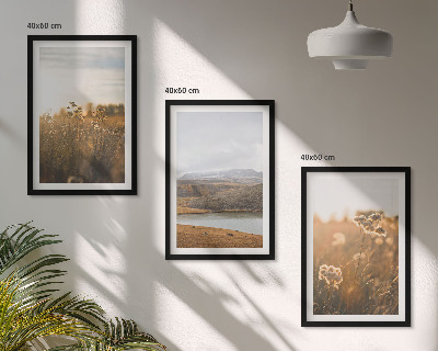 Wanddecoratie set schilderijen Krajobrazy łąki góry jezioro