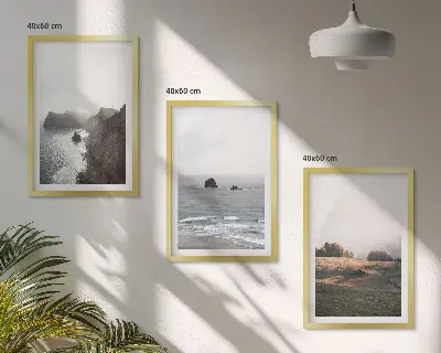 Wanddecoratieset schilderijen met berg- en zeegezichten