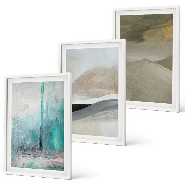 Fotowand met geschilderde abstracte decoratie