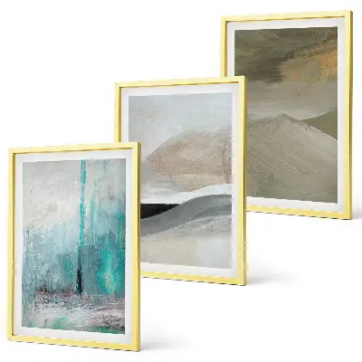 Fotowand met geschilderde abstracte decoratie