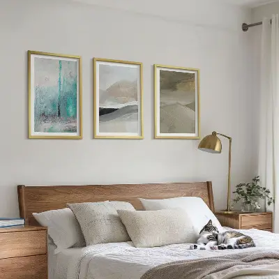 Fotowand met geschilderde abstracte decoratie