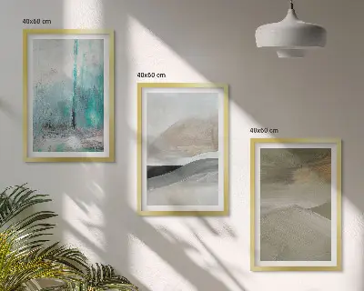Fotowand met geschilderde abstracte decoratie