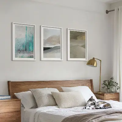 Fotowand met geschilderde abstracte decoratie