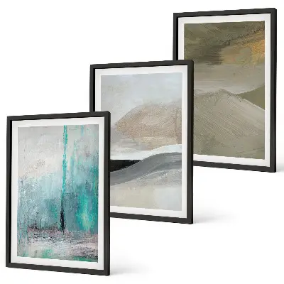 Fotowand met geschilderde abstracte decoratie
