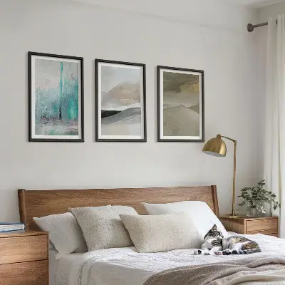 Fotowand met geschilderde abstracte decoratie