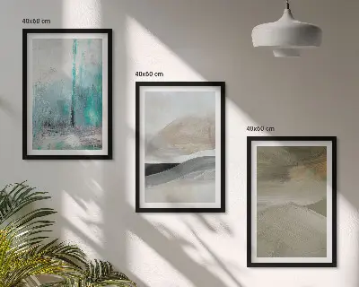 Fotowand met geschilderde abstracte decoratie