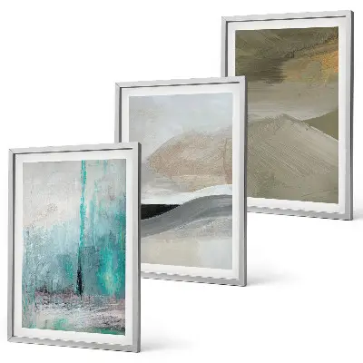 Fotowand met geschilderde abstracte decoratie