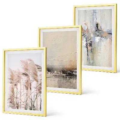 Set van wanddecoratie schilderijen abstracte patronen van planten