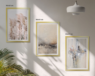 Wanddecoratie set schilderijen Roślinność abstrakcyjne wzory