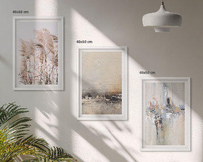 Wanddecoratie set schilderijen Roślinność abstrakcyjne wzory