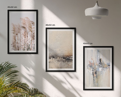 Wanddecoratie set schilderijen Roślinność abstrakcyjne wzory