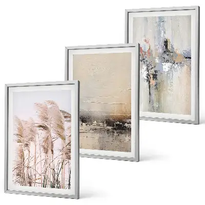 Set van wanddecoratie schilderijen abstracte patronen van planten