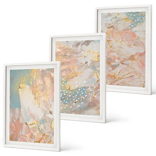 Fotowand met abstracte pastelkleurige patronen