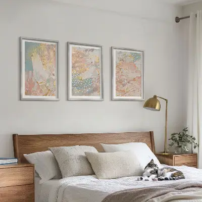 Fotowand met abstracte pastelkleurige patronen