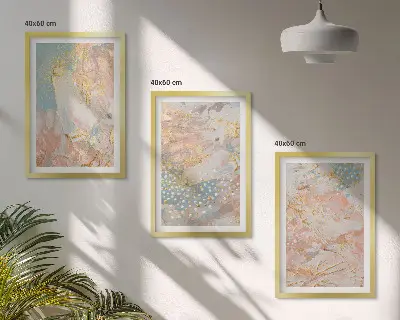 Fotowand met abstracte pastelkleurige patronen