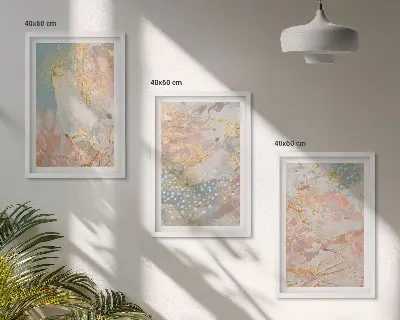 Fotowand met abstracte pastelkleurige patronen