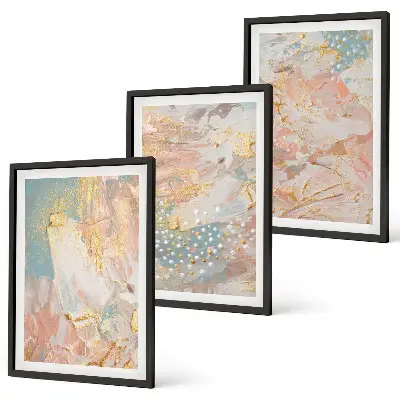 Fotowand met abstracte pastelkleurige patronen