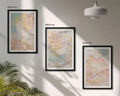 Fotowand met abstracte pastelkleurige patronen
