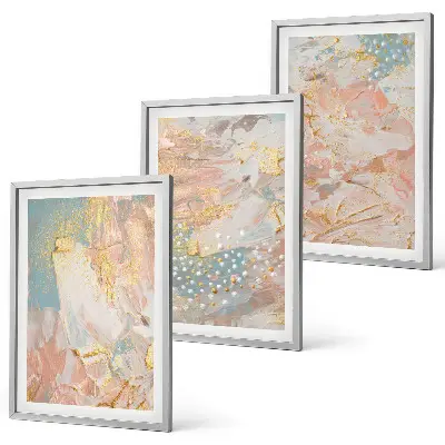 Fotowand met abstracte pastelkleurige patronen