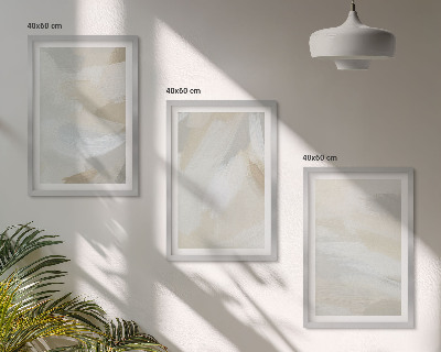 Wanddecoratie set schilderijen Abstrakcyjne tło pędzelki