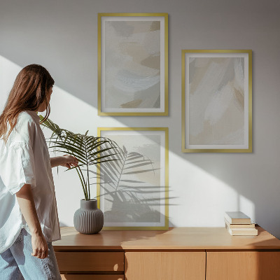 Wanddecoratie set schilderijen Abstrakcyjne tło pędzelki
