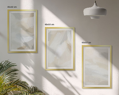 Wanddecoratie set schilderijen Abstrakcyjne tło pędzelki