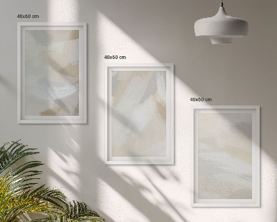 Wanddecoratie set schilderijen Abstrakcyjne tło pędzelki