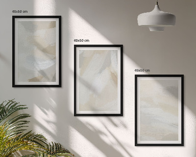 Wanddecoratie set schilderijen Abstrakcyjne tło pędzelki