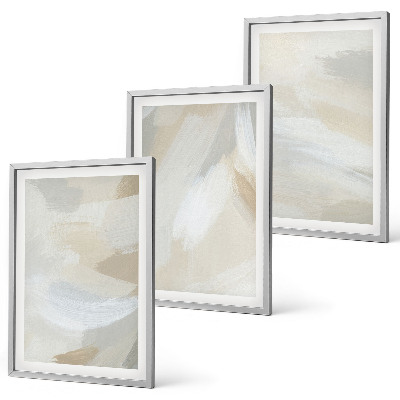 Wanddecoratie set schilderijen Abstrakcyjne tło pędzelki