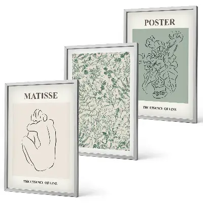 Fotowand met minimalistische plantenpatronen