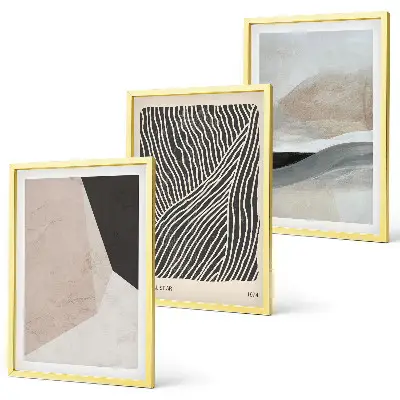 Fotowand met abstracte patronen in beige en grijs