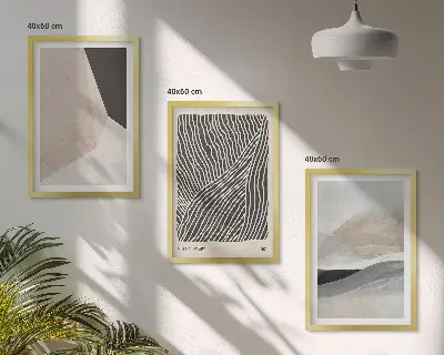 Fotowand met abstracte patronen in beige en grijs