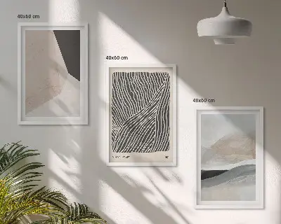Fotowand met abstracte patronen in beige en grijs