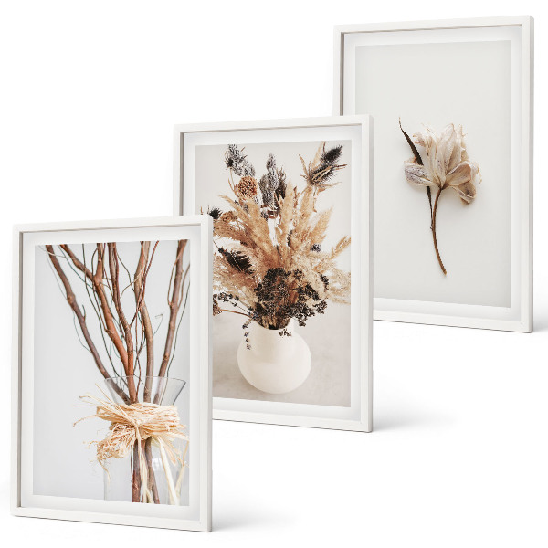 Wanddecoratie set schilderijen Kwiaty gałęzie minimalistycznie