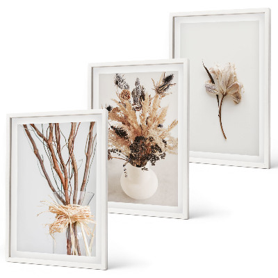 Wanddecoratie set schilderijen Kwiaty gałęzie minimalistycznie