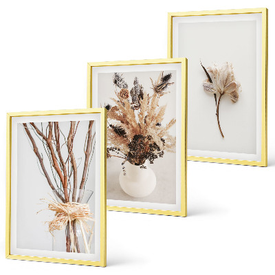 Wanddecoratie set schilderijen Kwiaty gałęzie minimalistycznie