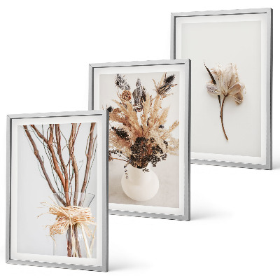 Wanddecoratie set schilderijen Kwiaty gałęzie minimalistycznie