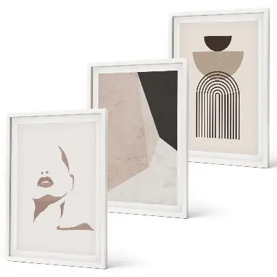 Fotowand met abstracte gezichtsvormen