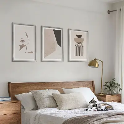 Fotowand met abstracte gezichtsvormen