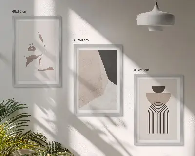 Fotowand met abstracte gezichtsvormen